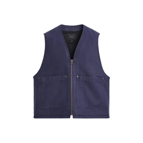 ZARA Blue Men's Vest ZARA Синий Мужской Жилеты