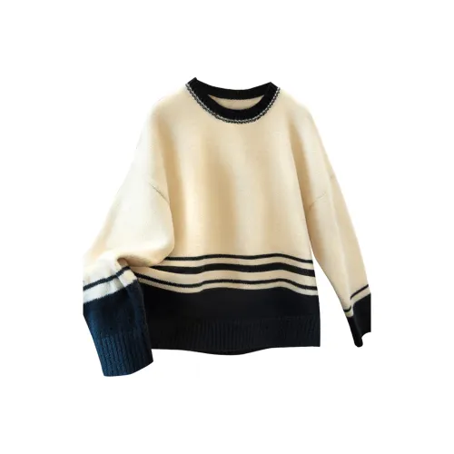 Cypress House Бежевый и Черный Ожерелье-чокер Женские Свитера