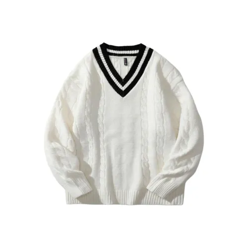 CariteSport Деловой повседневный стиль V-образный вырез Свитер Трикотаж Мужской