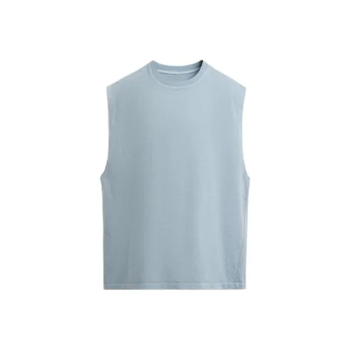 ZARA Washed Небесно-голубые Мужские Майки