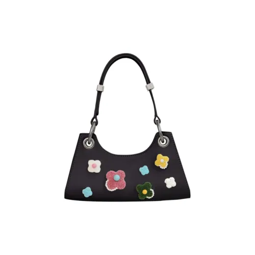 APEDE MOD Коровья кожа Сумка через плечо Мини Женская Черная