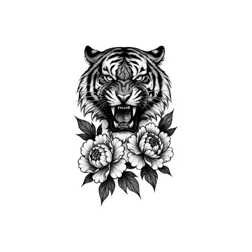 LIEJI Tiger Roar Травяной Стикер для Татуировки