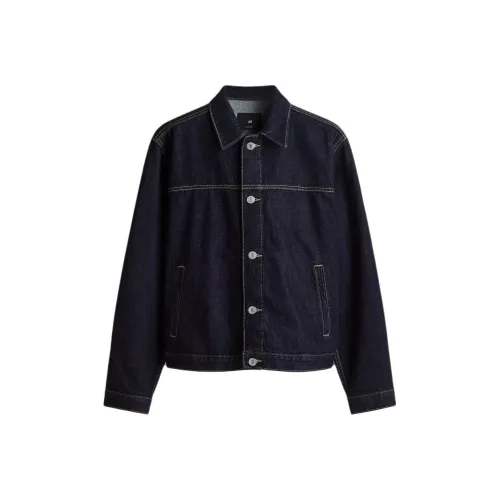 H M Темно-синий Мужские Джинсовые Куртки