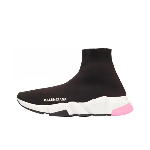 Balenciaga Speed MID Топ Повседневная обувь Женская Черный Розовый