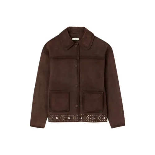 Sandro Коричнево-желтые женские куртки