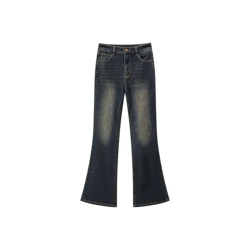 LEDIN Темно-синий деним в наличии Женские джинсы