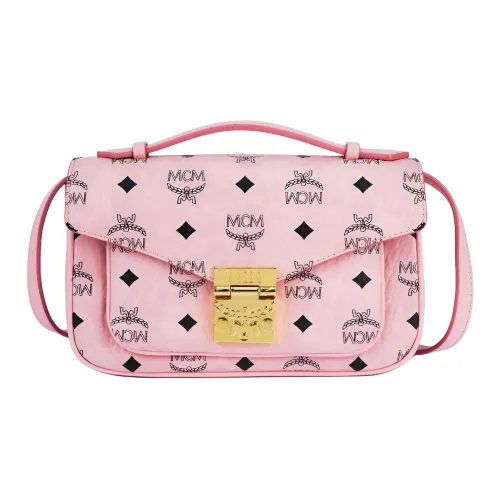 MCM Tracy Visetos Сумка через плечо из искусственной кожи средний размер женская розовая