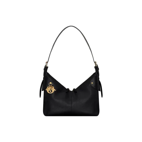 DIOR Сумка через плечо из коровьей кожи маленькая женская черная