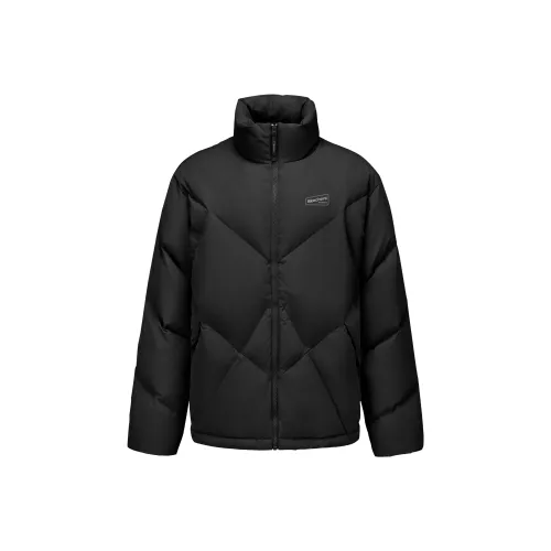 Skechers Хлопковый пуховик унисекс угольно-черный