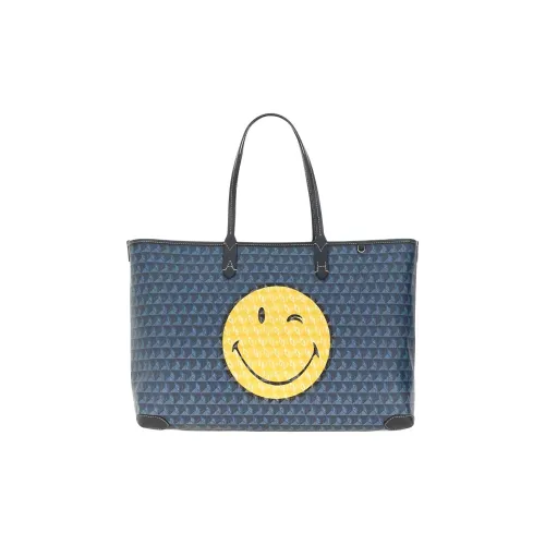 Anya Hindmarch Холст Тоут Сумка Плечевая Сумка Унисекс Синий