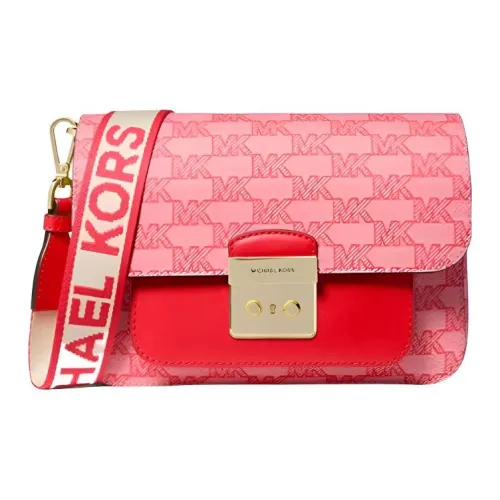 MICHAEL KORS Artificial Leather Clutch Bag Shoulder Bag Medium Women's Watermelon Red