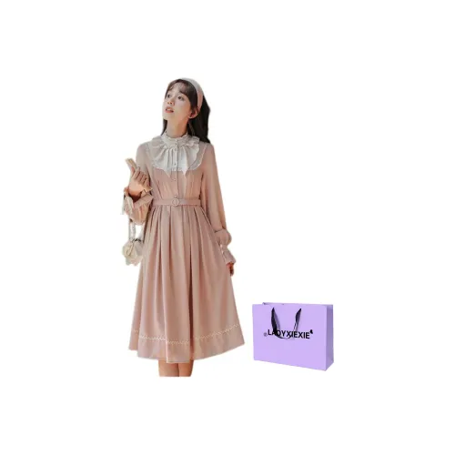 LADYXIEXIE Длинное платье с длинными рукавами женское