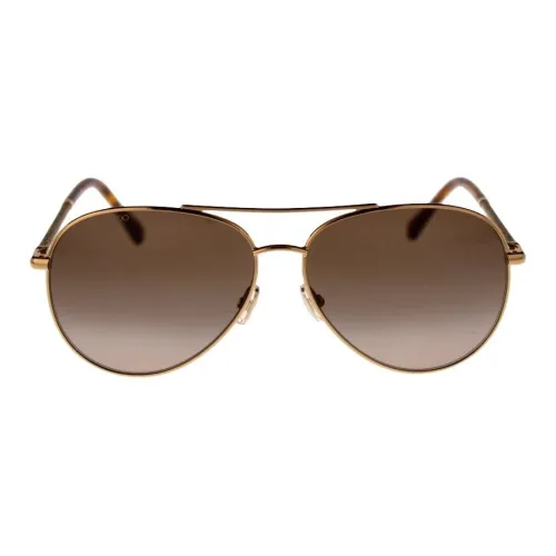 Jimmy Choo Металл Aviator Солнцезащитные очки Женские Золотые
