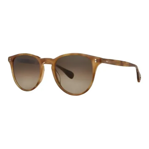 GARRETT LEIGHT Пластик OVAL SUNGLASSES Унисекс Пламя Черепаха Цвет