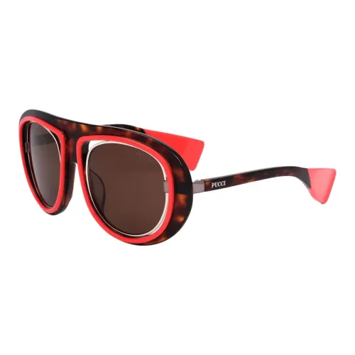 EMILIO PUCCI Пластик OVAL SUNGLASSES Женские Черепаховый