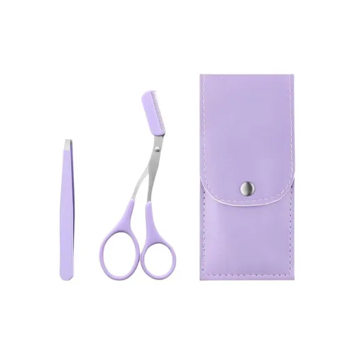 BEAUTIFUL AND CHARMING Заколка для бровей нижняя + Ножницы для бровей + Кожаный чехол