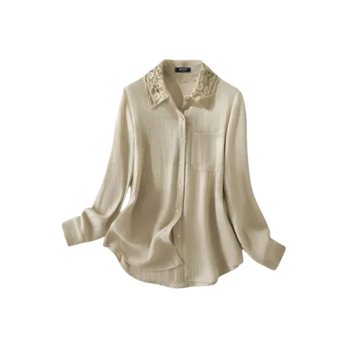 LUYOUYE Хаки Женские Рубашки