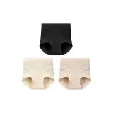 [3 упаковки] Черный + Шамой + Белый Льняной (X Черный, Утягивающий, Сужение талии)