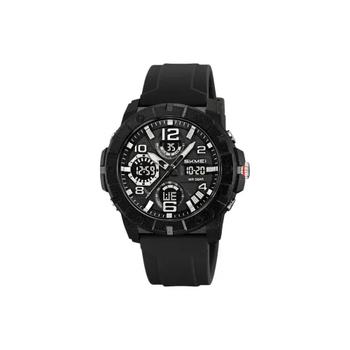 SKMEI Электронный механизм силиконовый ремешок мужские часы черный циферблат