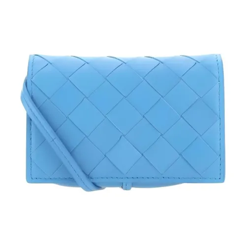 Bottega Veneta Кожа Клатч Кошелек Unisex Light Синий