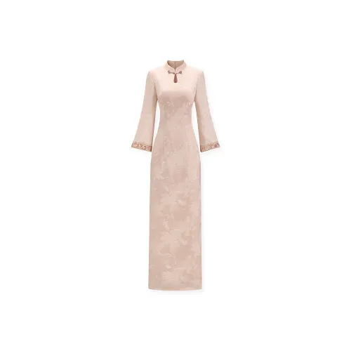 GRAYISMOON Длинное платье с длинными рукавами женское