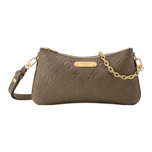 LOUIS VUITTON Коровья крупнозернистая текстура портативная сумка через плечо женская серо-зеленая