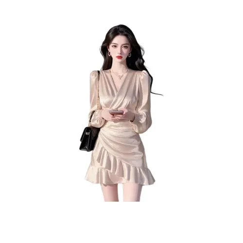 Mu Xiao Xin Длинный рукав Платье Женское