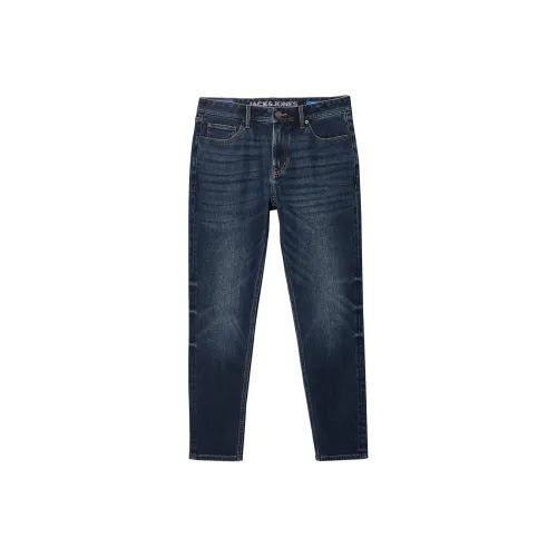 JACK JONES E41 Medium Denim Blue Men's Jeans JACK JONES E41 Средний деним синий мужской джинсы