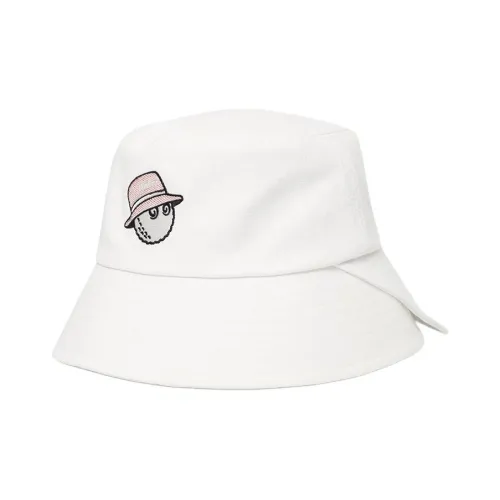 Коллаборация Malbon Golf Женские Белые Воротниковые Шляпы из Хлопка