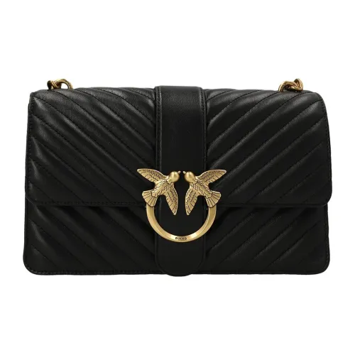 PINKO Love Icon Сумка через плечо из кожи сумка на плечо женская черная