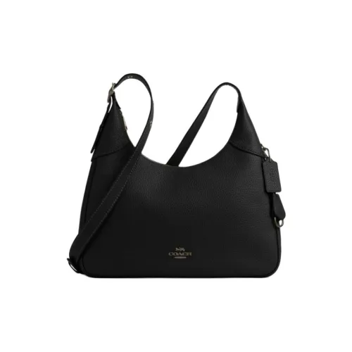 COACH Ella Коровья кожа Подмышечный Сумка на плечо Большой Женские Черный