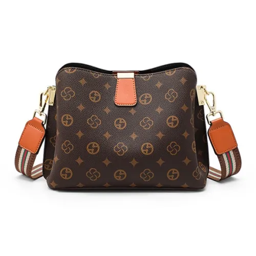 OUBOTE Сумка через плечо из синтетической кожи женская кофейного цвета