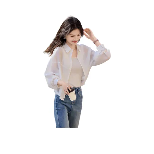 SHANGJING Белые Женские Рубашки