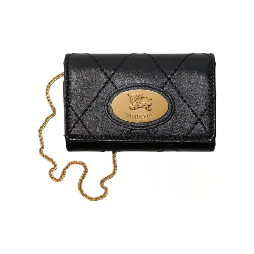 Burberry Чехол Для Карт Strand С Цепочкой​ Ремешок-цепочка Откидной Верх С Застежкой На Кнопку Внутреннее Отделение Для Карт