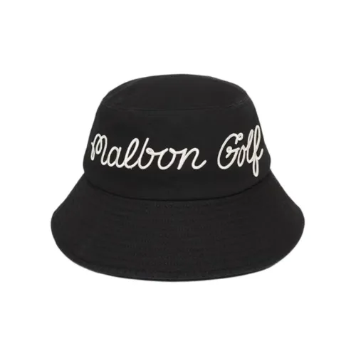 Коллаборация Malbon Golf Cotton Bucket Hats Унисекс Черный