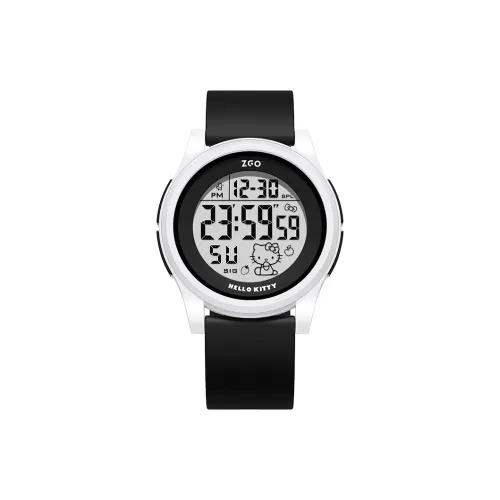 Zgo Sanrio Co Брендированный Электронный Механизм TPU Ремешок Часы Унисекс Серый Циферблат