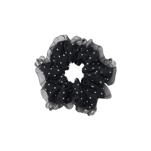 Lano Черная Марля Резинка для волос с Полка Дот узором Женская