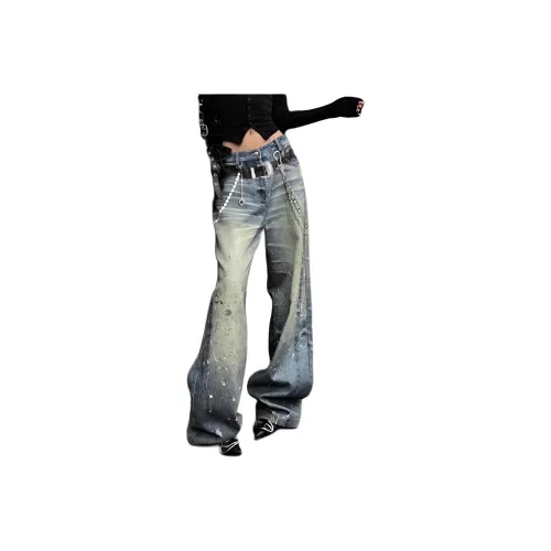 POPO.INFO Blue Women's Jeans POPO.INFO Синий Женские Джинсы