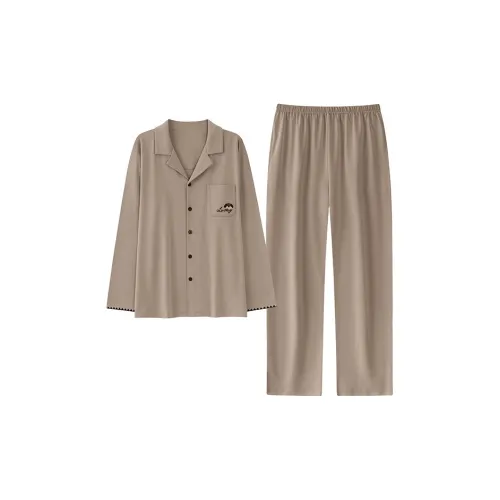 Qin Jing Кофейный Мужской Пижамный Комплект