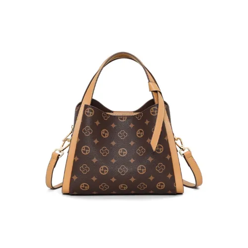 OUBOTE Сумка из синтетической кожи стандартная женская кофейного цвета