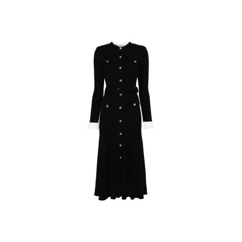 Self Портрет Длинное Платье с Длинными Рукавами Женское