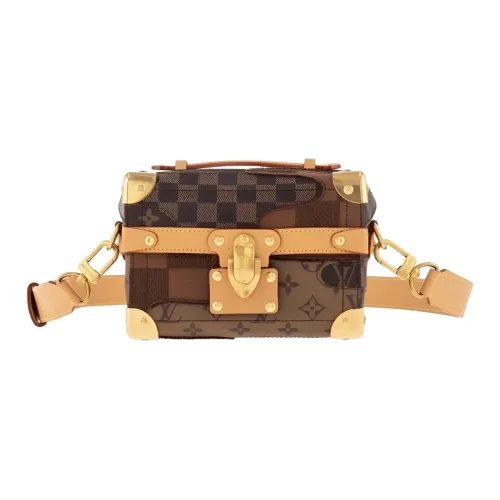 LOUIS VUITTON Коллаборация с Nigo SOUL TRUNK Аксессуары Сумка через плечо Сумка Обычная Женская Коричневая