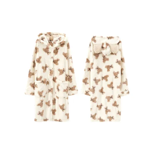 QIAOYUN Медведь Женские Банные халаты