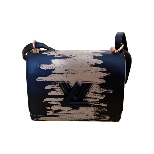 LOUIS VUITTON Twist GRAIN LEATHER Сумка через плечо Женская Морской синий