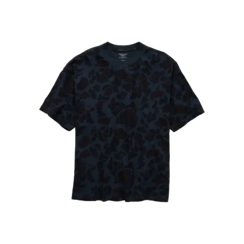 AMERICAN EAGLE Boxy Sueded CAMO Джерси T Рубашка Мужская