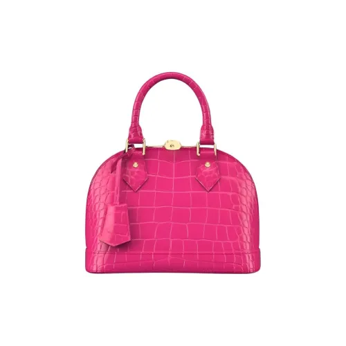 LOUIS VUITTON Alma Кожаная отделка Сумка Маленькая Женская Фиолетово-розовая