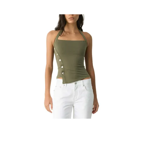 GLASSONS Оливково-зеленые Женские Майки