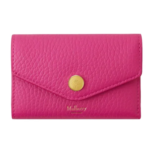 Mulberry Крупнозернистая текстура Коровья кожа Кошелек Стандартный Женский Mulberry Розовый