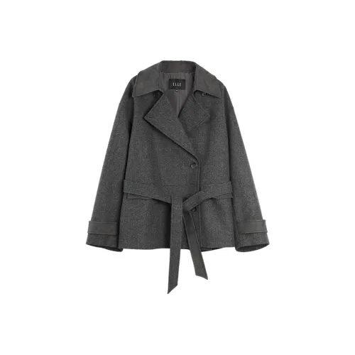 ELLE Темно-серый женский тренч