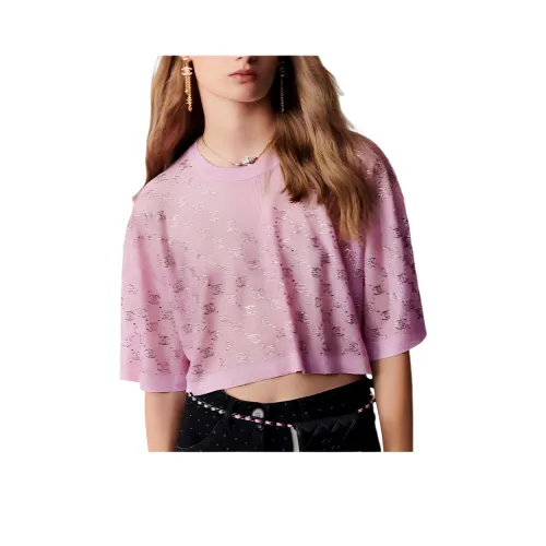 CHANEL Розовые Женские Короткие Топы